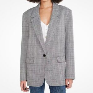 Steve Madden Women's Blazer size XXL Oversized Fit, Shoulder Pads Jacket, Gray